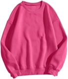 MakeMeChic Women’s Casual Cute oversized Long Sleeve Round Crew Neck Sweatshirt Pullover Top