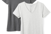 Amazon Essentials Women’s Classic-Fit Short-Sleeve V-Neck T-Shirt, Multipacks
