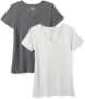 Amazon Essentials Women’s Classic-Fit Short-Sleeve V-Neck T-Shirt, Multipacks